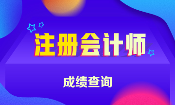 江西2020注冊會計師什么時間可以成績查詢