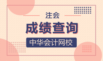 陜西2020注冊會計師成績查詢相關信息 你了解嗎？