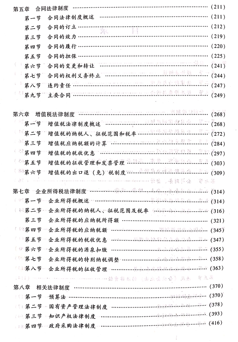 2020中級(jí)會(huì)計(jì)職稱《經(jīng)濟(jì)法》教材目錄