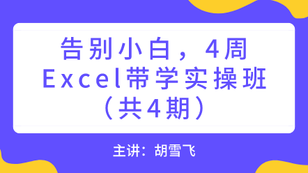 告別小白，4周Excel帶學(xué)實操班！