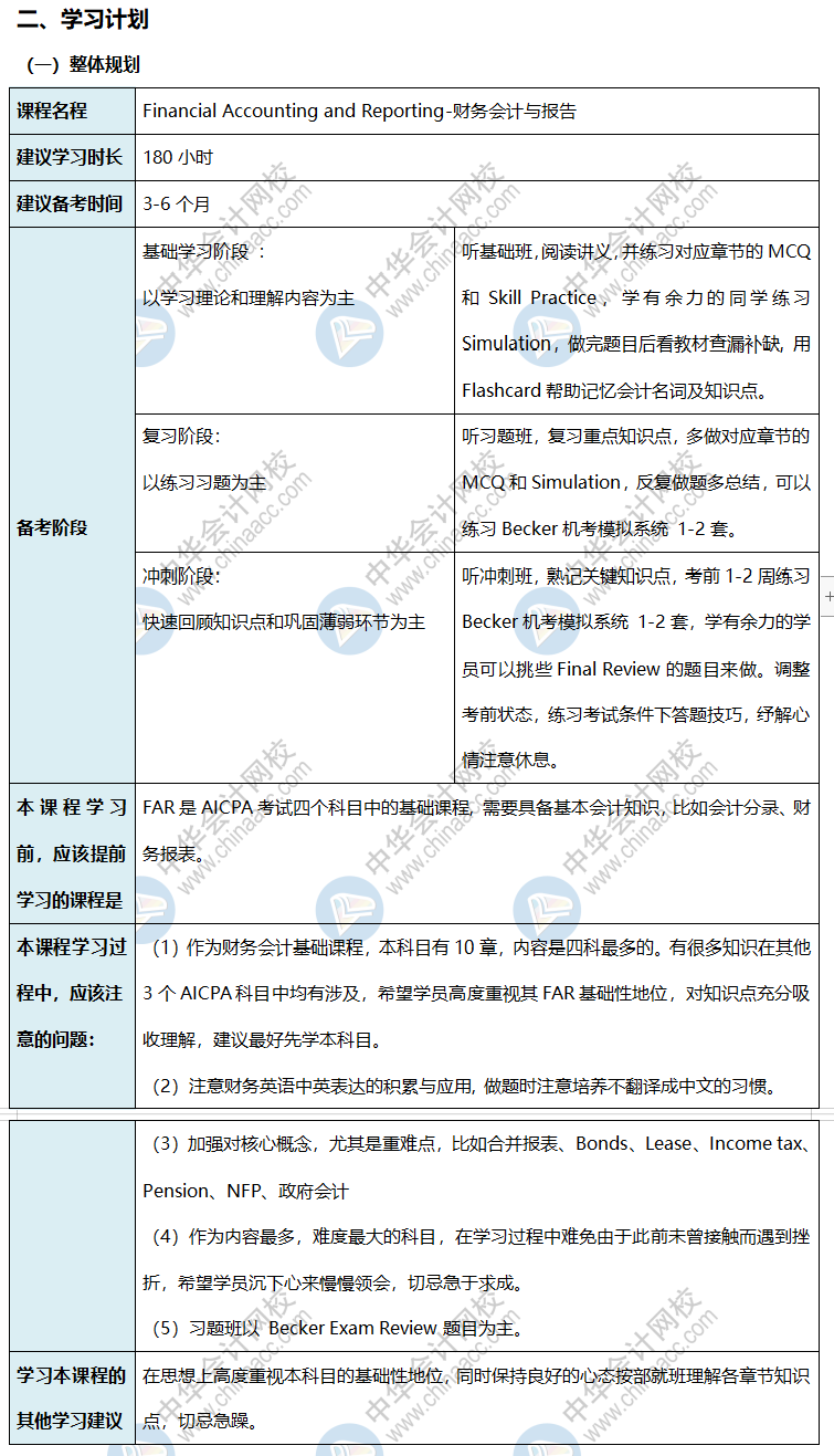 美國(guó)注冊(cè)會(huì)計(jì)師《財(cái)務(wù)會(huì)計(jì)與報(bào)告》超實(shí)用的三輪學(xué)習(xí)計(jì)劃表！