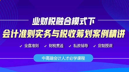 業(yè)財稅融合下會計準(zhǔn)則實務(wù)與稅收籌劃案例精講