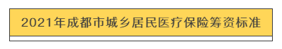 速轉！成都市2021年城鄉(xiāng)居民基本醫(yī)療保險繳費標準出爐