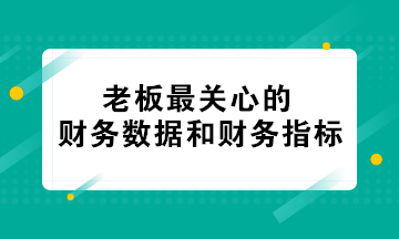 老板最關(guān)心的財(cái)務(wù)數(shù)據(jù)和財(cái)務(wù)指標(biāo) 會(huì)計(jì)必知！