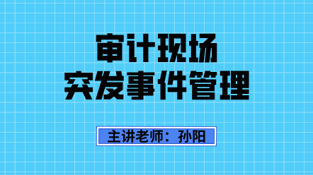 審計現(xiàn)場 突發(fā)事件管理 (1)