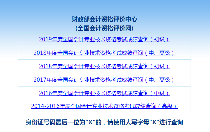 中級會計職稱考試成績查詢?nèi)肟诩安樵儾襟E指導(dǎo)