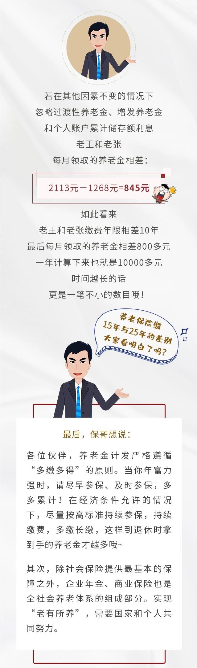 養(yǎng)老保險繳15年&25年，退休金差別有多大？