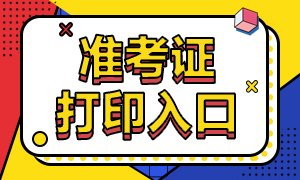 2020年初級審計師考試準考證