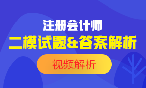 2020注會(huì)萬人?？肌秾徲?jì)》二模試題試題及答案