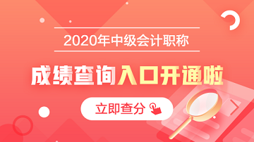 2020年安徽馬鞍山會(huì)計(jì)中級(jí)成績(jī)查詢開(kāi)始啦！