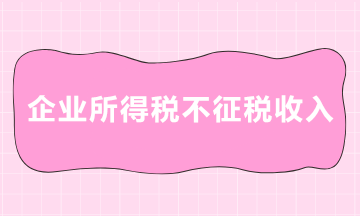 企業(yè)所得稅中的不征稅收入有哪些？一起來了解下