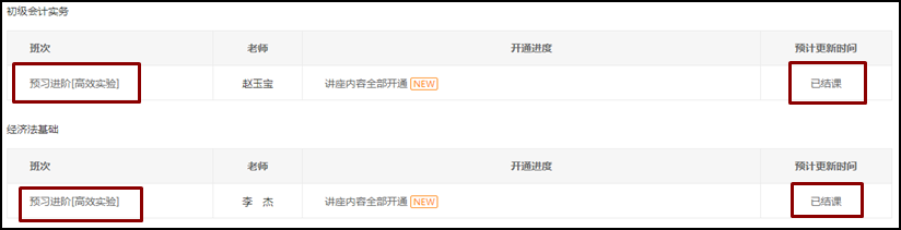 好消息！2021初級會計高效實驗班預(yù)習(xí)階段課程全部開通