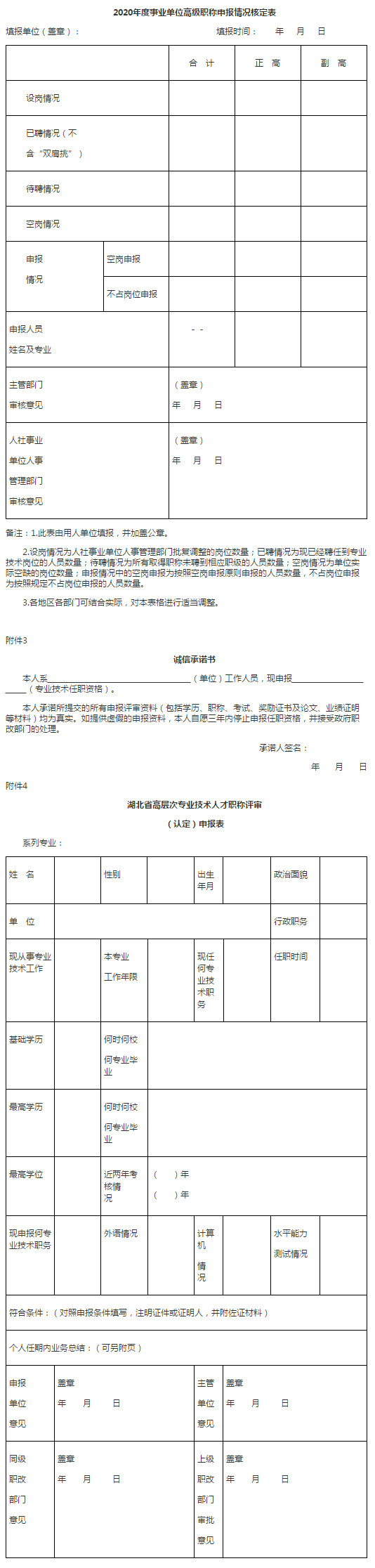 湖北2020年正高級(jí)、高級(jí)會(huì)計(jì)師評(píng)審申報(bào)材料的通知