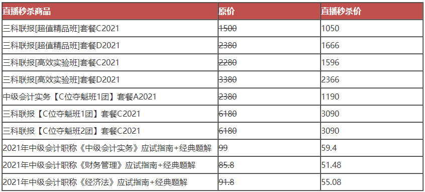 OMG！這有一份中級會計“爽”十一課價表 看完才知多優(yōu)惠！