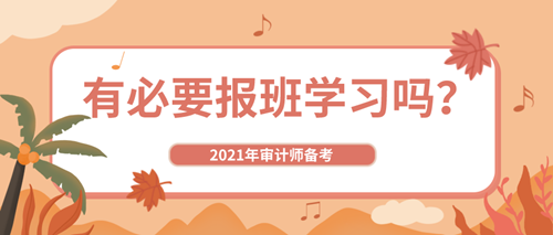 備考2021年審計師考試有必要報班嗎？自學(xué)行不行？