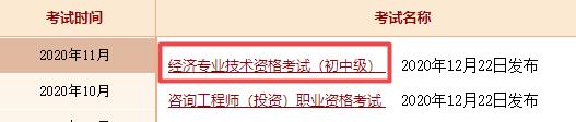 2020年初中級經(jīng)濟師成績