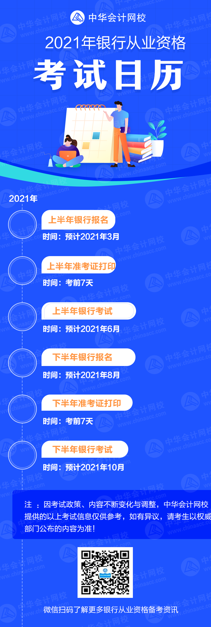 收藏！2021年銀行從業(yè)資格考試關(guān)鍵時(shí)間點(diǎn)一覽！