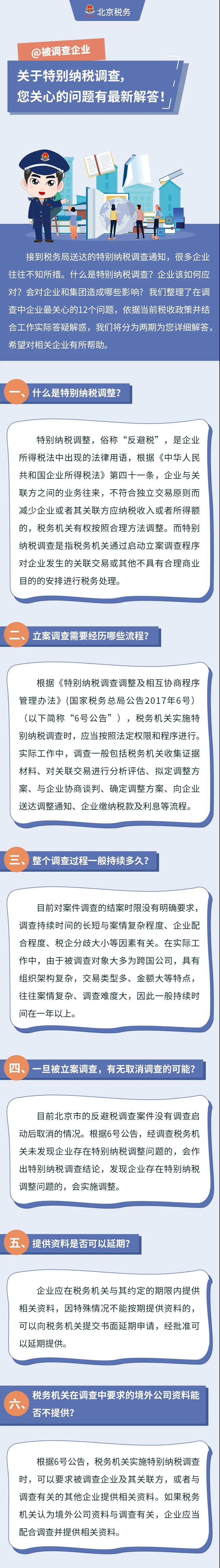 @被調(diào)查企業(yè)：關(guān)于特別納稅調(diào)查，您關(guān)心的問題有最新解答！