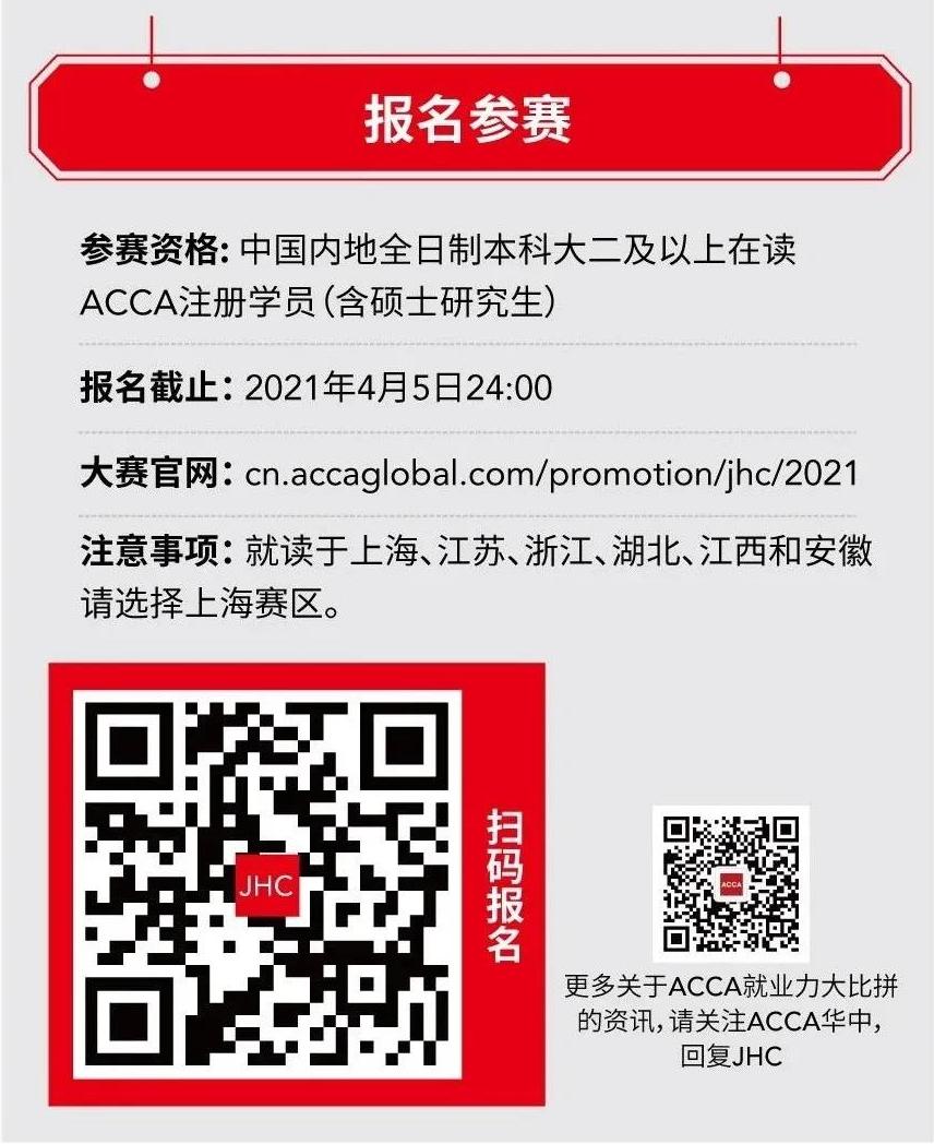 2021年ACCA JHC全國就業(yè)力大比拼開啟！職場演練等你來！