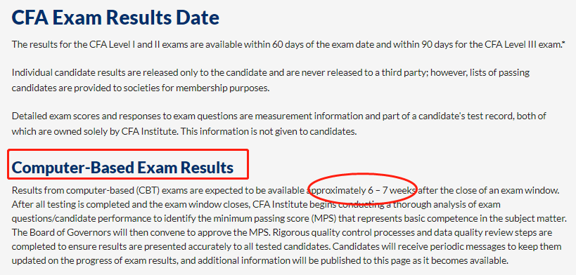 2月CFA成績即將公布！