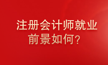 注冊會計師就業(yè)前景怎么樣？為什么這么多人報考注冊會計師？