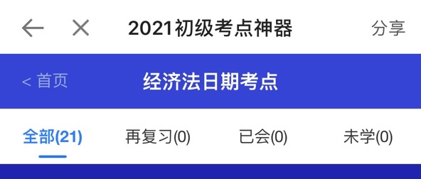 考前最后一波！2021初級考點(diǎn)神器新增經(jīng)濟(jì)法時間類考點(diǎn)