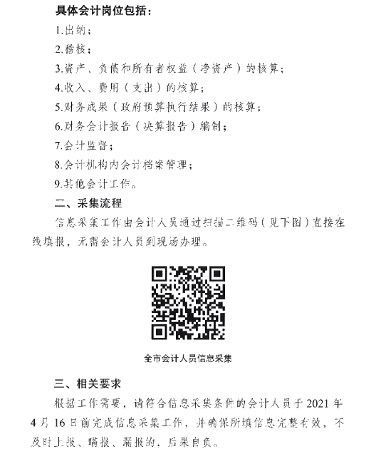 江蘇省宿遷市2021年會計人員信息采集的通知！