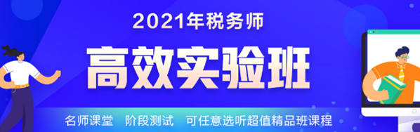 2021稅務(wù)師高效實驗班