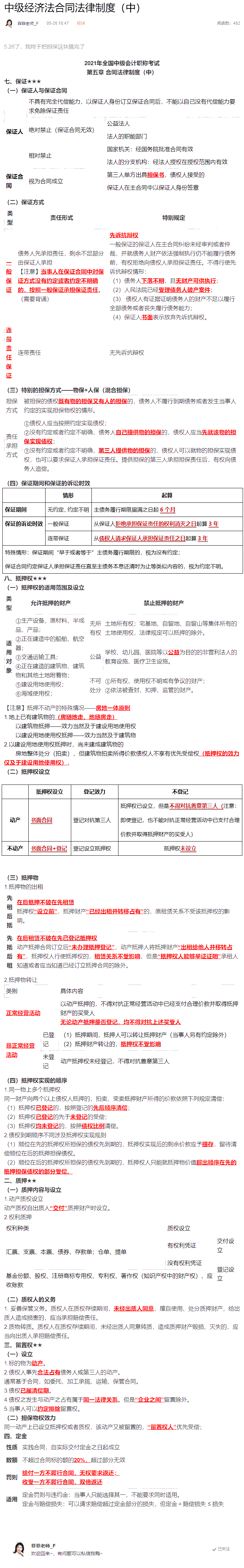 不想整理筆記？王菲菲替你梳理中級會計(jì)經(jīng)濟(jì)法合同法律制度（中）