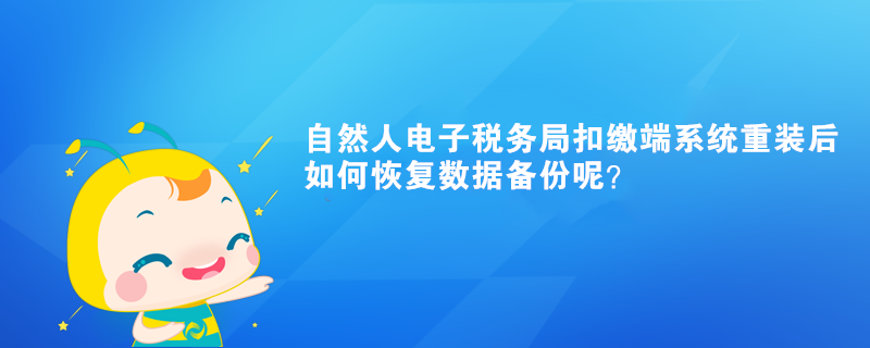 自然人電子稅務(wù)局扣繳端系統(tǒng)重裝后如何恢復(fù)數(shù)據(jù)備份呢？