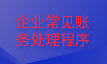 企業(yè)常見(jiàn)財(cái)務(wù)處理程序，你了解嗎？