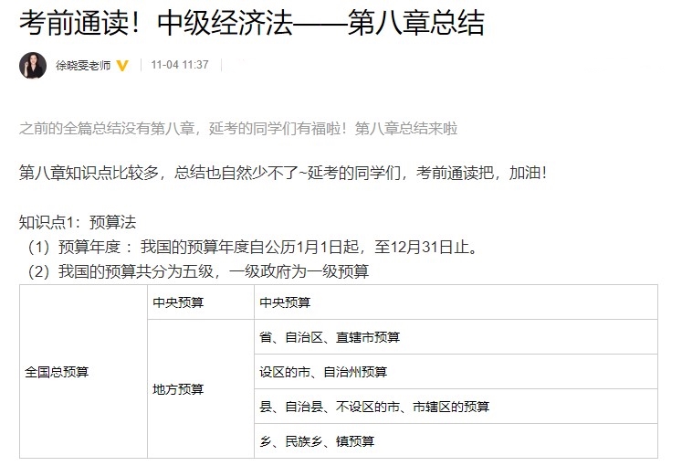 徐曉雯：考前通讀！中級會計經(jīng)濟法精華考點總結(jié)【第8章】