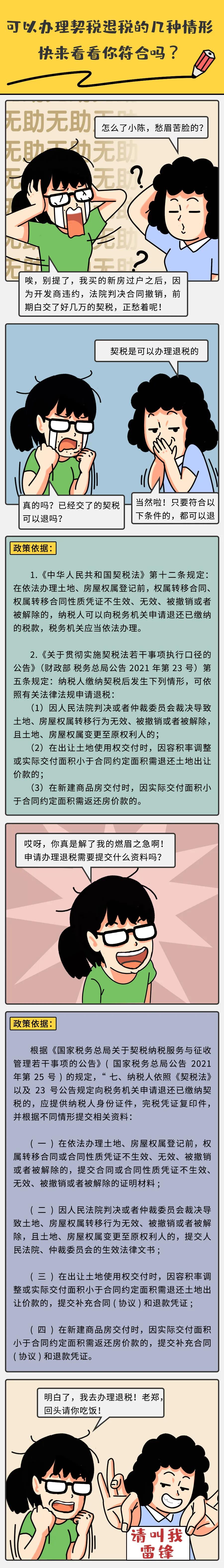 這幾種情形可以辦理契稅退稅！快來(lái)看看你符合嗎？