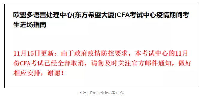 太離譜！考前1天直接被通知取消CFA考試？