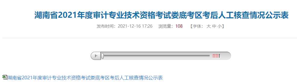 婁底2021初中級(jí)審計(jì)師考后人工核查情況公示
