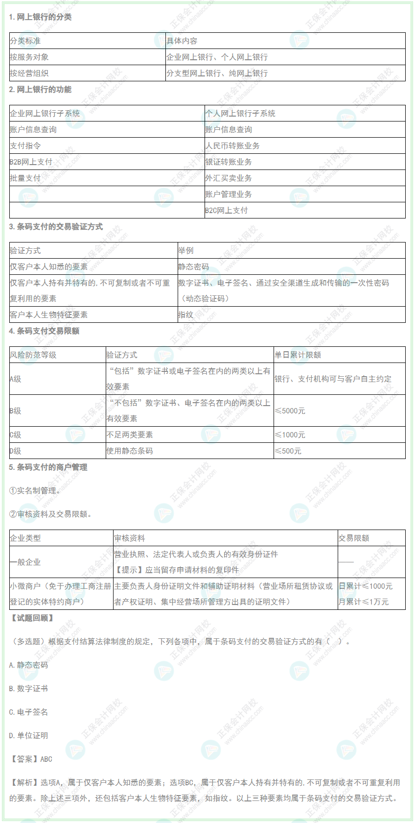 2022年初級(jí)會(huì)計(jì)《經(jīng)濟(jì)法基礎(chǔ)》高頻考點(diǎn)：銀行電子支付