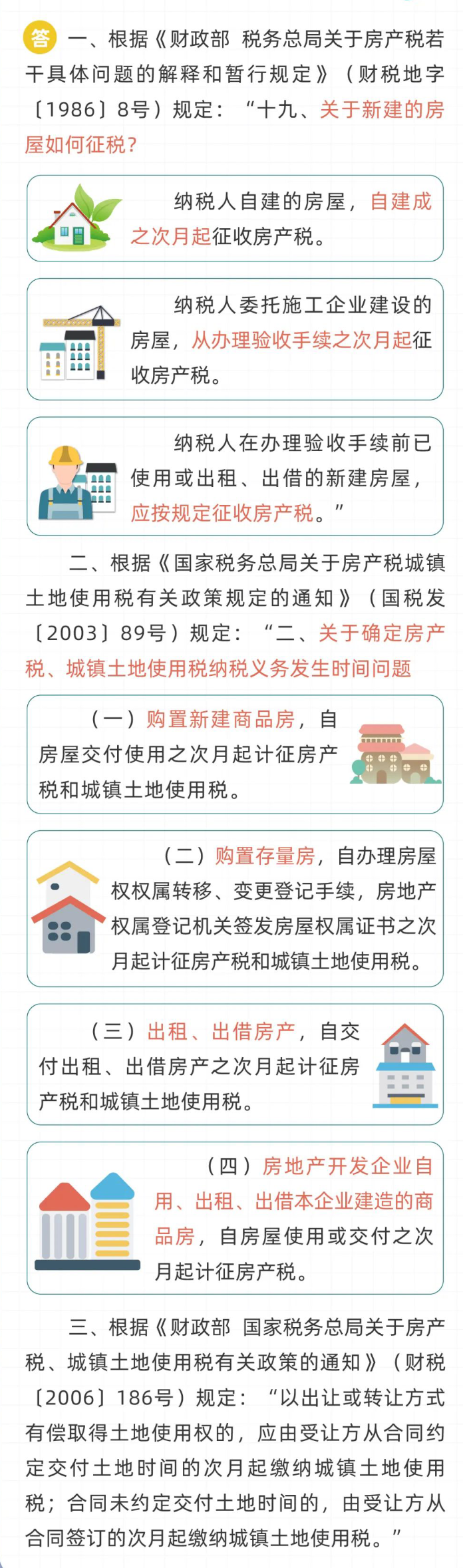 新建的房屋如何征稅？房產(chǎn)稅納稅義務(wù)發(fā)生時間？