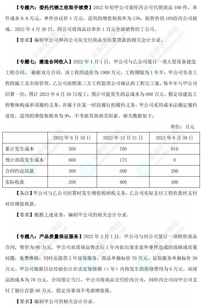 【題目下載】高志謙2022版中級(jí)會(huì)計(jì)實(shí)務(wù)母題——收入