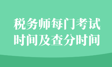 稅務師每門考試時間及查分時間