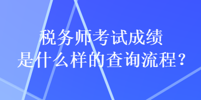 稅務(wù)師考試成績(jī)是什么樣的查詢流程？