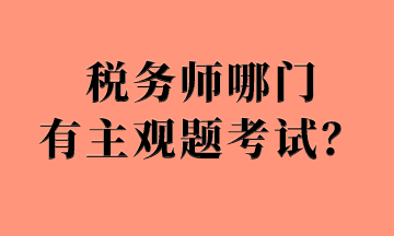 稅務(wù)師哪門有主觀題考試？