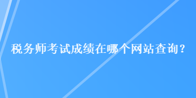 稅務(wù)師考試成績(jī)?cè)谀膫€(gè)網(wǎng)站查詢？