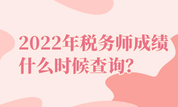 2022年稅務(wù)師成績什么時候查詢？