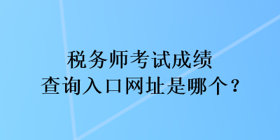 稅務(wù)師考試成績(jī)查詢?nèi)肟诰W(wǎng)址是哪個(gè)？