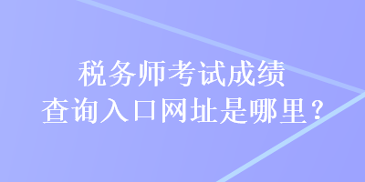 稅務(wù)師考試成績查詢?nèi)肟诰W(wǎng)址是哪里？