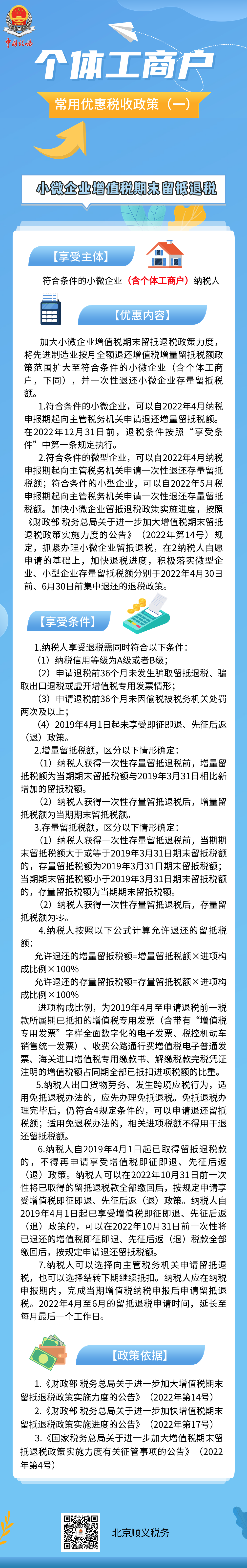 個體工商戶常用優(yōu)惠稅收政策！1