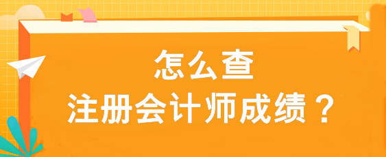 怎么查注冊會(huì)計(jì)師成績？