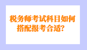 稅務(wù)師考試科目如何搭配報(bào)考合適？