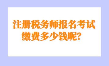 注冊(cè)稅務(wù)師報(bào)名考試?yán)U費(fèi)多少錢