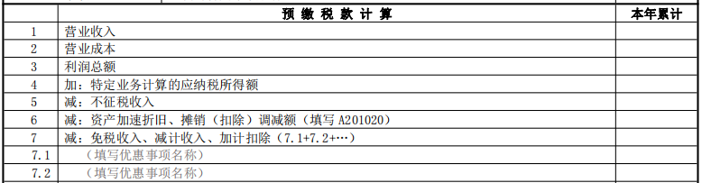 預繳稅款計算